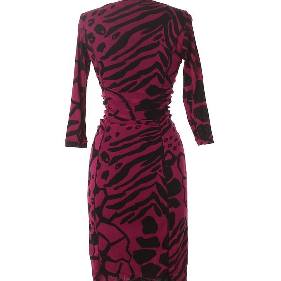 Kay Unger pink, black dress, M - Picture 2 of 9